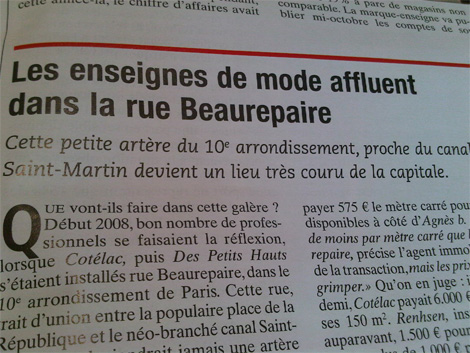 la presse en parle la mode dans la rue beaurepaire